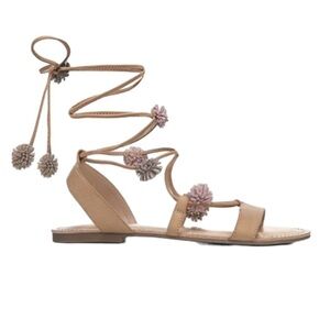 Carlos by Carlos Santana | Women's Brown Gia Sandal - Size 9, Lace-up